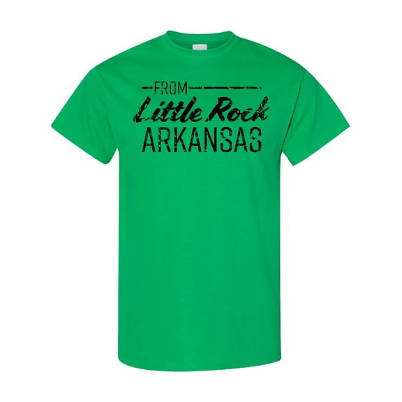 Inktastic From Little Rock Arkansas in Black Distressed Text T-Shirt