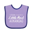 thumbnail image 1 of Inktastic From Little Rock Arkansas in White Distressed Text Boys or Girls Baby Bib, 1 of 4