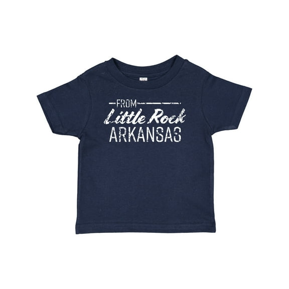 Inktastic From Little Rock Arkansas in White Distressed Text Boys or Girls Baby T-Shirt