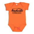thumbnail image 1 of Inktastic From Nashville, Tennessee- State Capital Distressed Text Boys or Girls Baby Bodysuit, 1 of 5