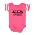 thumbnail image 1 of Inktastic From Nashville, Tennessee- State Capital Distressed Text Boys or Girls Baby Bodysuit, 1 of 5
