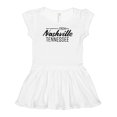 thumbnail image 1 of Inktastic From Nashville, Tennessee- State Capital Distressed Text Girls Baby Dress, 1 of 5