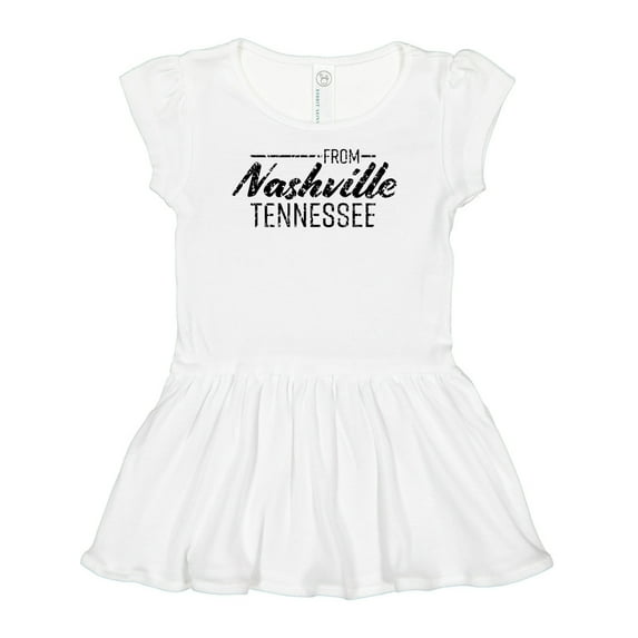 Inktastic From Nashville, Tennessee- State Capital Distressed Text Girls Baby Dress
