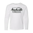 thumbnail image 1 of Inktastic From Nashville, Tennessee- State Capital Distressed Text Long Sleeve Youth T-Shirt, 1 of 5