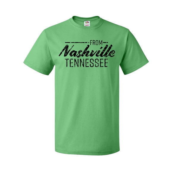 Inktastic From Nashville, Tennessee- State Capital Distressed Text T-Shirt