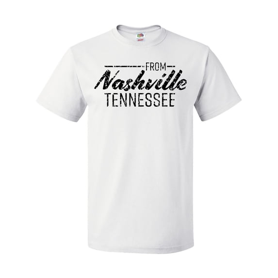 Inktastic From Nashville, Tennessee- State Capital Distressed Text T-Shirt