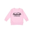 thumbnail image 1 of Inktastic From Nashville, Tennessee State Capital Distressed Text Toddler Sweatshirt, 1 of 4