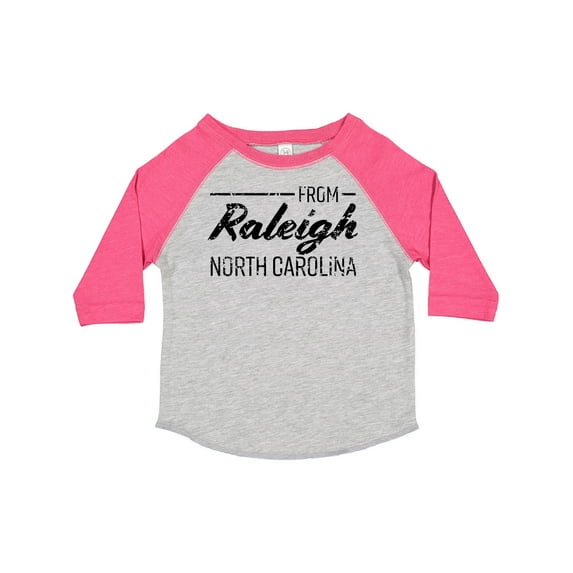Inktastic From Raleigh North Carolina in Black Distressed Text Boys or Girls Toddler T-Shirt