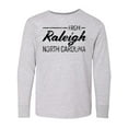 thumbnail image 1 of Inktastic From Raleigh North Carolina in Black Distressed Text Long Sleeve Youth T-Shirt, 1 of 5