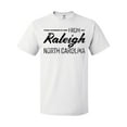 thumbnail image 1 of Inktastic From Raleigh North Carolina in Black Distressed Text T-Shirt, 1 of 5