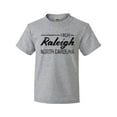 thumbnail image 1 of Inktastic From Raleigh North Carolina in Black Distressed Text Youth T-Shirt, 1 of 5