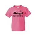 thumbnail image 1 of Inktastic From Raleigh North Carolina in Black Distressed Text Youth T-Shirt, 1 of 5