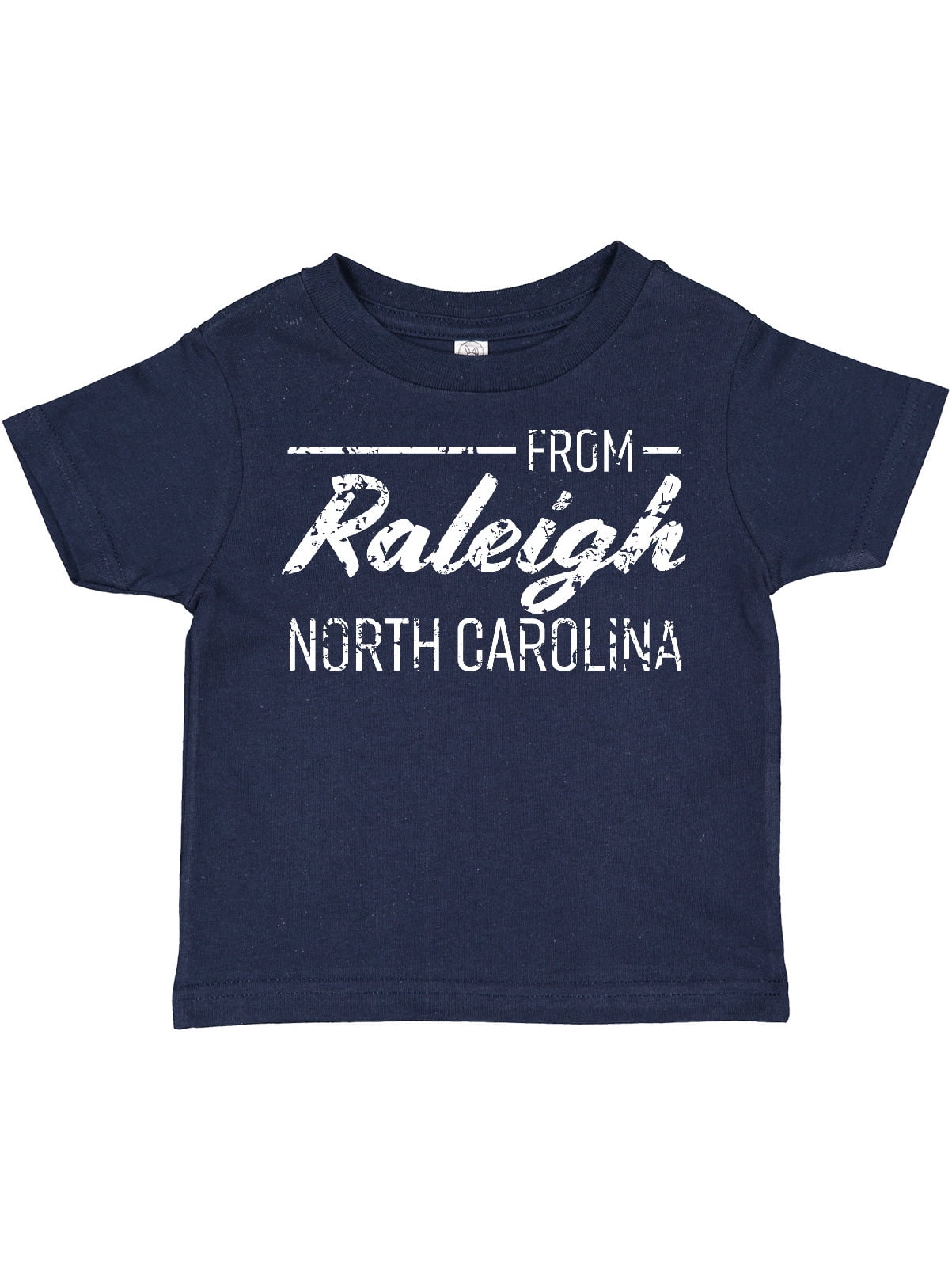 Inktastic From Raleigh North Carolina in White Distressed Text Boys or  Girls Toddler T-Shirt - Walmart.com