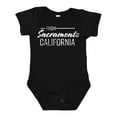 thumbnail image 1 of Inktastic From Sacramento California in White Distressed Text Boys or Girls Baby Bodysuit, 1 of 5