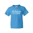 thumbnail image 1 of Inktastic From Sacramento California in White Distressed Text Youth T-Shirt, 1 of 5