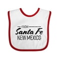 thumbnail image 1 of Inktastic From Santa Fe New Mexico in Black Distressed Text Boys or Girls Baby Bib, 1 of 4