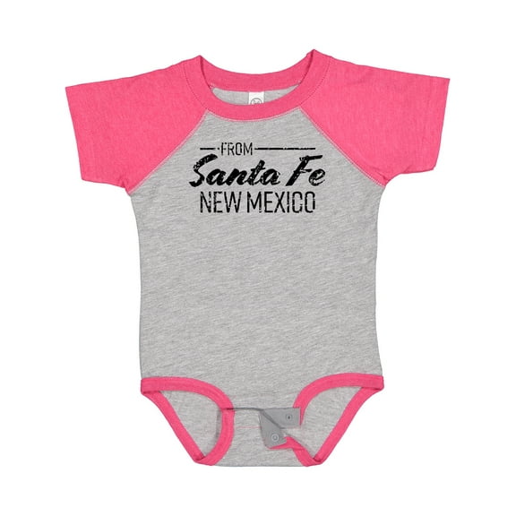 Inktastic From Santa Fe New Mexico in Black Distressed Text Boys or Girls Baby Bodysuit
