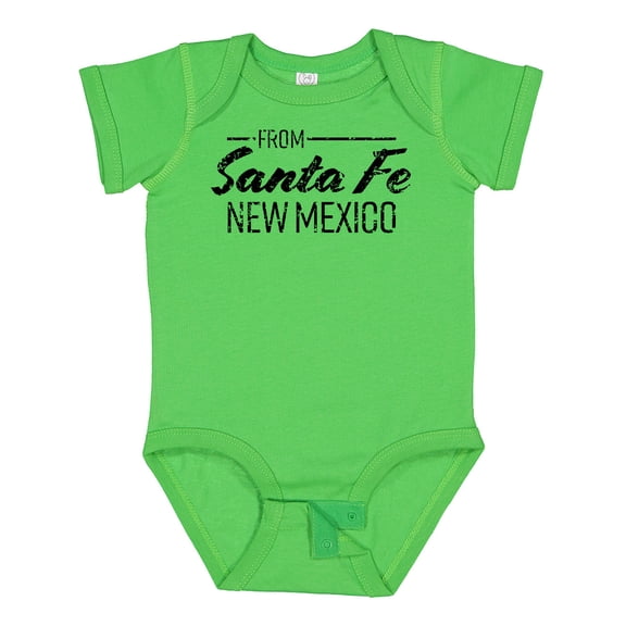 Inktastic From Santa Fe New Mexico in Black Distressed Text Boys or Girls Baby Bodysuit