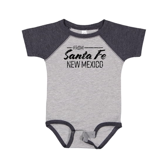 Inktastic From Santa Fe New Mexico in Black Distressed Text Boys or Girls Baby Bodysuit