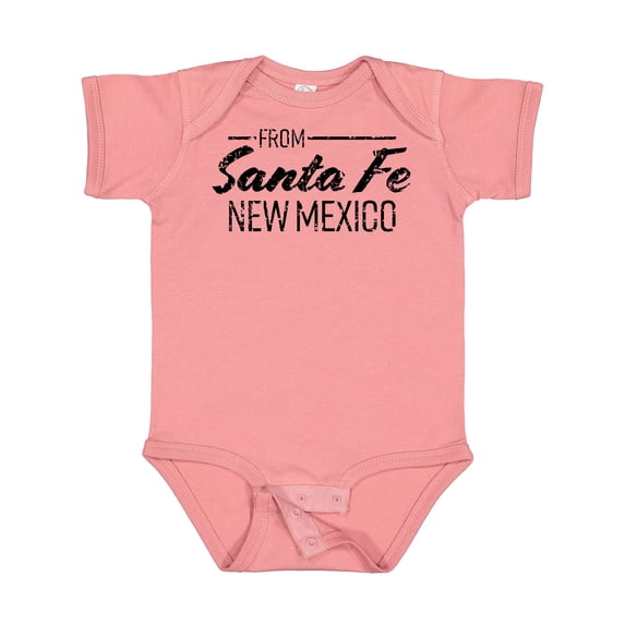 Inktastic From Santa Fe New Mexico in Black Distressed Text Boys or Girls Baby Bodysuit