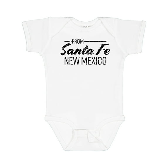 Inktastic From Santa Fe New Mexico in Black Distressed Text Boys or Girls Baby Bodysuit