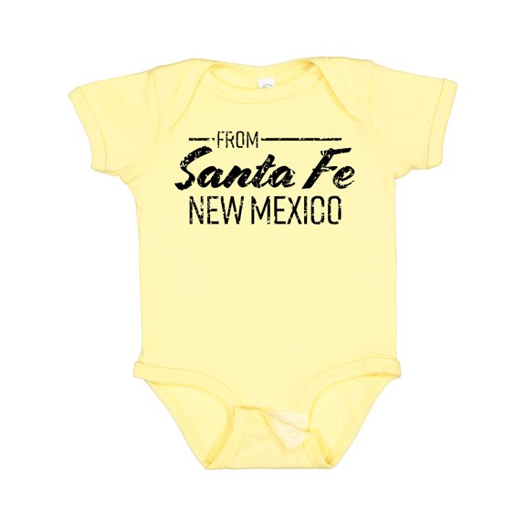 Inktastic From Santa Fe New Mexico in Black Distressed Text Boys or Girls Baby Bodysuit