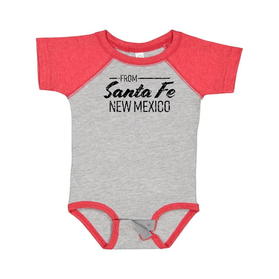 Inktastic From Santa Fe New Mexico in Black Distressed Text Boys or Girls Baby Bodysuit