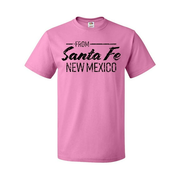 Inktastic From Santa Fe New Mexico in Black Distressed Text T-Shirt