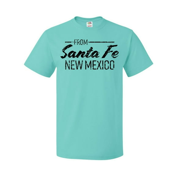 Inktastic From Santa Fe New Mexico in Black Distressed Text T-Shirt