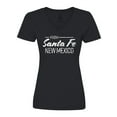 thumbnail image 1 of Inktastic From Santa Fe New Mexico in White Distressed Text Women's V-Neck T-Shirt, 1 of 5