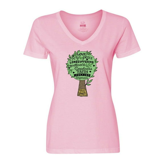 Inktastic Fruit of the Spirit Bible Quote Women's V-Neck T-Shirt