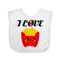 Inktastic Fry Lover I Love French Fries Boys or Girls Baby Bib