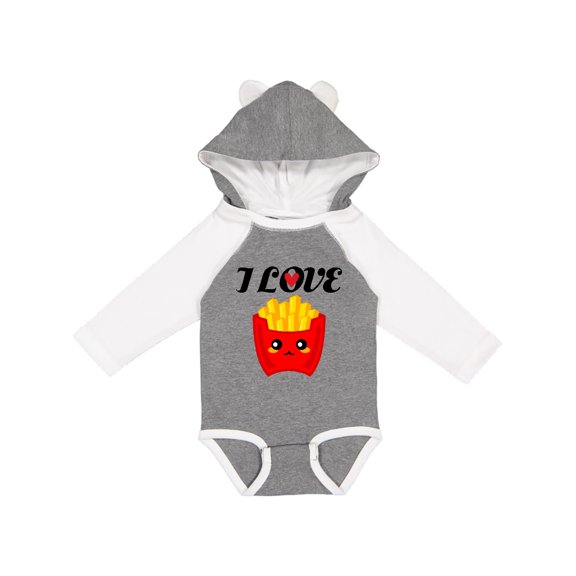 Inktastic Fry Lover I Love French Fries Boys or Girls Long Sleeve Baby Bodysuit