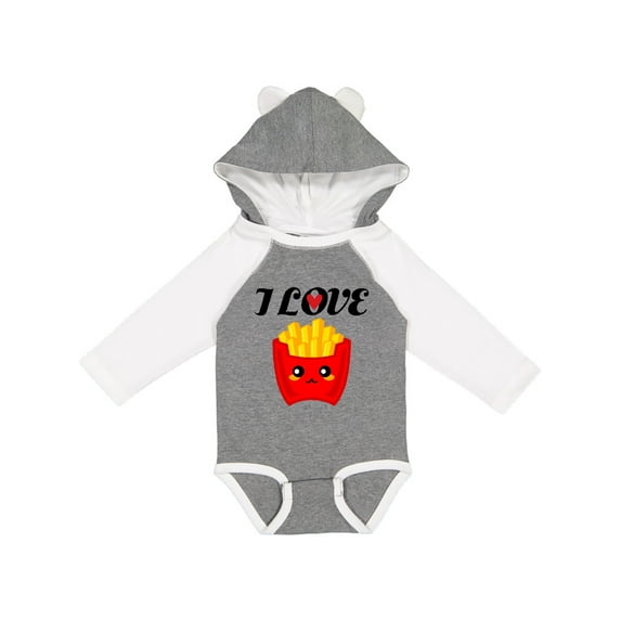 Inktastic Fry Lover I Love French Fries Boys or Girls Long Sleeve Baby Bodysuit