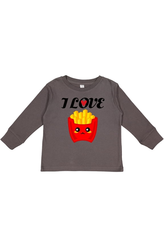 Fry Lover I Love French Fries Boys or Girls Long Sleeve Toddler T-Shirt