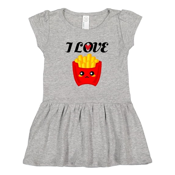 Inktastic Fry Lover I Love French Fries Girls Toddler Dress