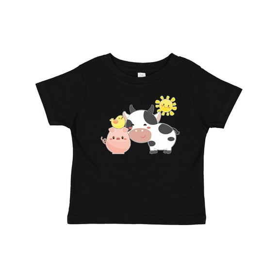 Inktastic Fun Farm Animals Cow, Pig, Chick Boys or Girls Baby T-Shirt