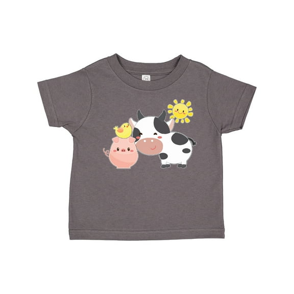 Inktastic Fun Farm Animals Cow, Pig, Chick Boys or Girls Toddler T-Shirt