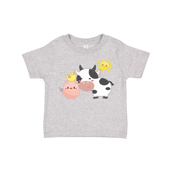 Inktastic Fun Farm Animals Cow, Pig, Chick Boys or Girls Toddler T-Shirt