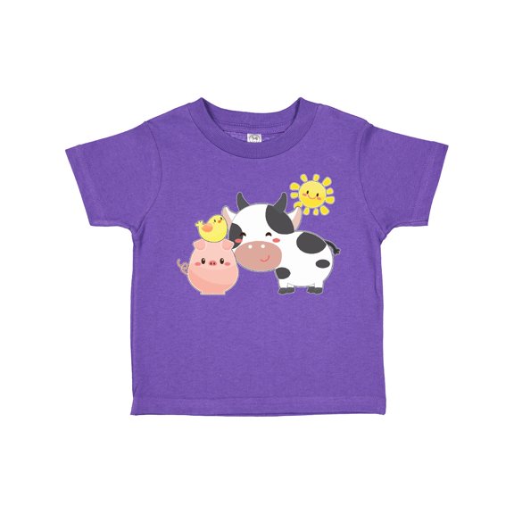 Inktastic Fun Farm Animals Cow, Pig, Chick Boys or Girls Toddler T-Shirt