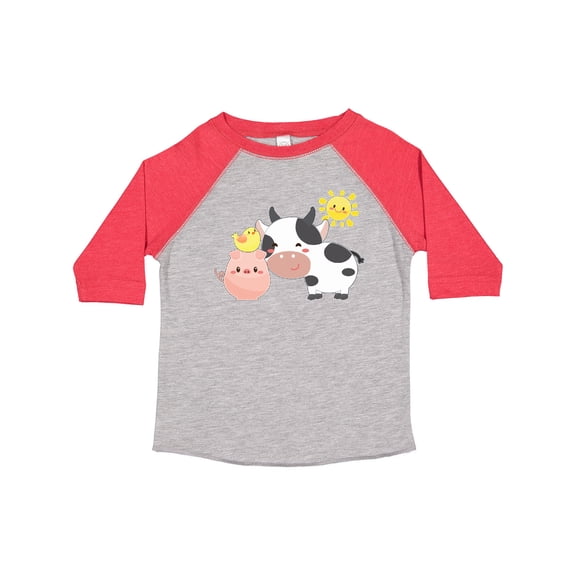 Inktastic Fun Farm Animals Cow, Pig, Chick Boys or Girls Toddler T-Shirt