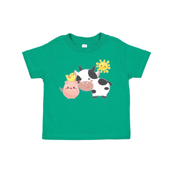 Inktastic Fun Farm Animals Cow, Pig, Chick Boys or Girls Toddler T-Shirt