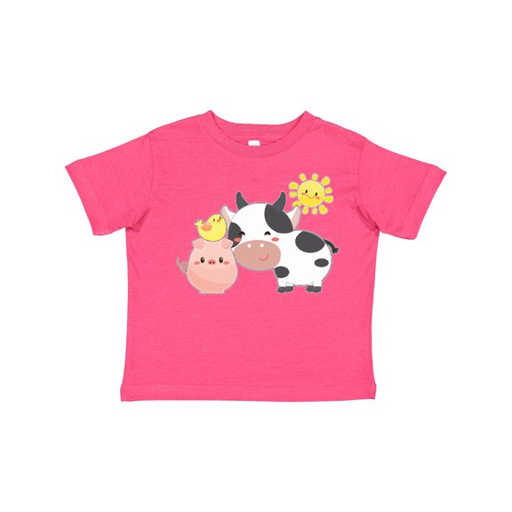 Inktastic Fun Farm Animals Cow, Pig, Chick Boys or Girls Toddler T-Shirt