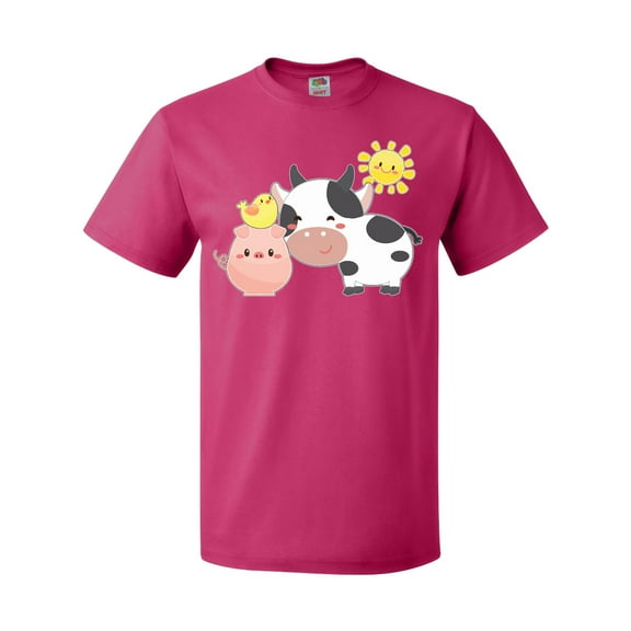 Inktastic Fun Farm Animals- Cow, Pig, Chick T-Shirt