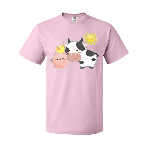 Inktastic Fun Farm Animals- Cow, Pig, Chick T-Shirt