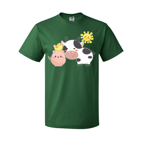 Inktastic Fun Farm Animals- Cow, Pig, Chick T-Shirt