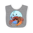 thumbnail image 1 of Inktastic Fun Fiddler Crab with Violin and Mustache Boys or Girls Baby Bib, 1 of 4