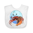 thumbnail image 1 of Inktastic Fun Fiddler Crab with Violin and Mustache Boys or Girls Baby Bib, 1 of 4