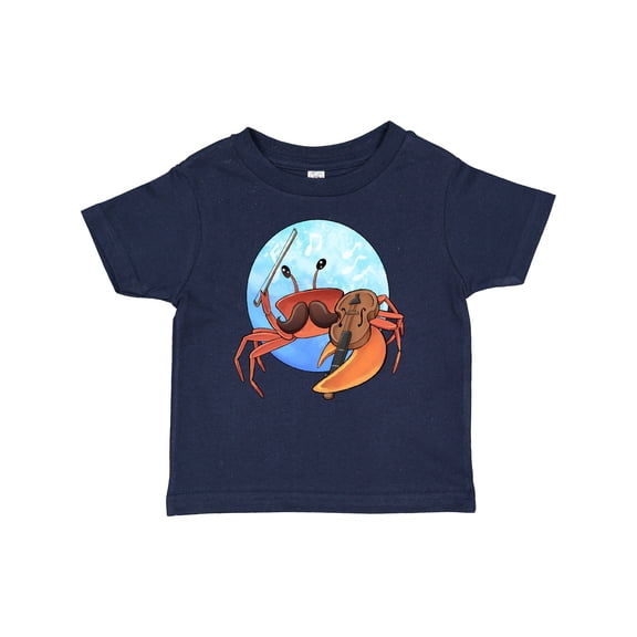 Inktastic Fun Fiddler Crab with Violin and Mustache Boys or Girls Baby T-Shirt