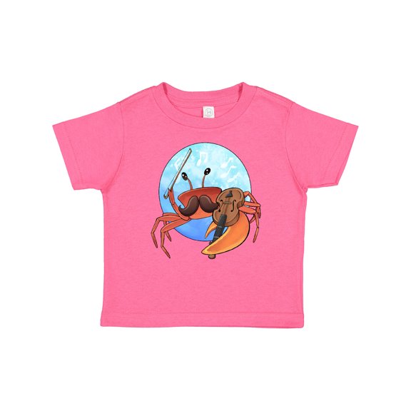 Inktastic Fun Fiddler Crab with Violin and Mustache Boys or Girls Baby T-Shirt